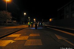 Traçage ligne bleue Marathon de La Rochelle 2019