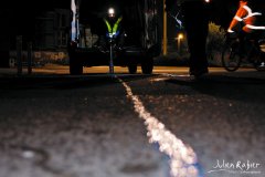 Traçage ligne bleue Marathon de La Rochelle 2019