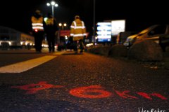 Traçage ligne bleue Marathon de La Rochelle 2019