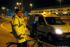 Traçage ligne bleue Marathon de La Rochelle 2019
