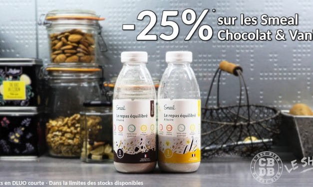 Les bouteilles Smeal Chocolat et Vanille en promo
